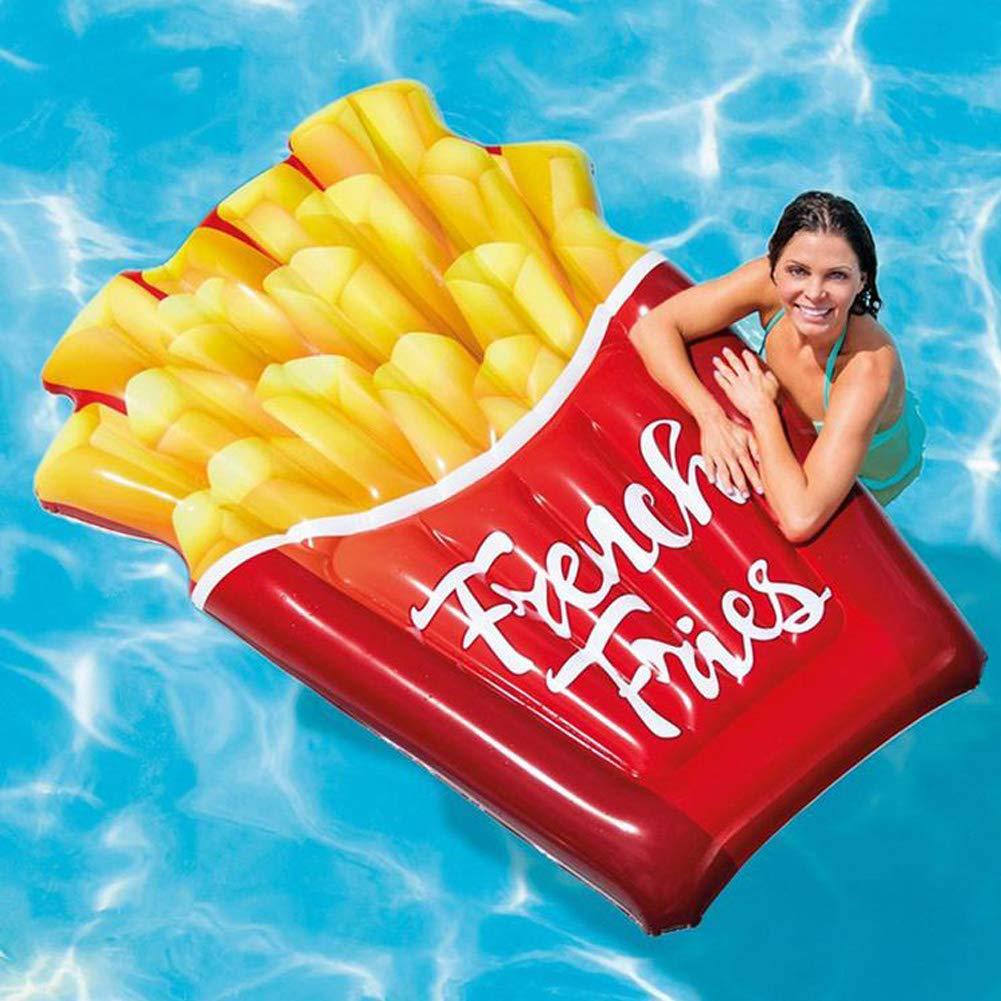 Source Manufacturer Inflatable French Fries Floating Party Water Toys Burger Floating Bed Advertising Decoration Inflatable Surfboard