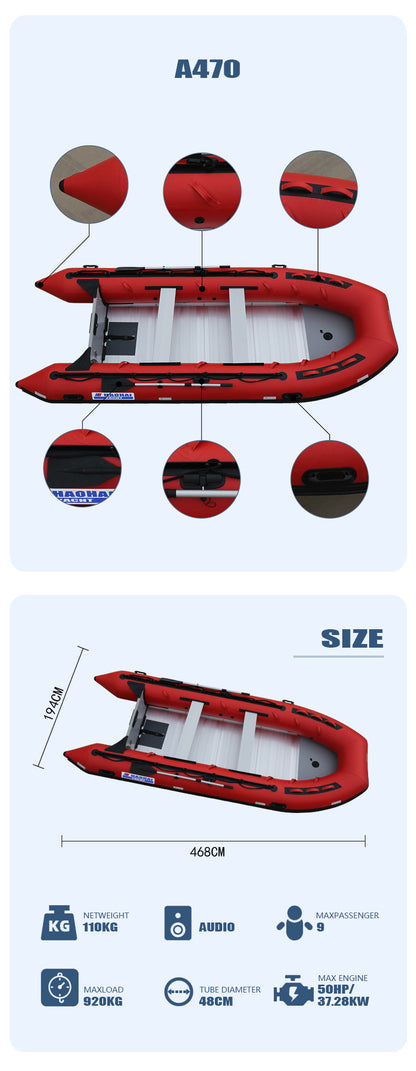 Inflatable Kayak Thickened Outdoor Family Fishing Boat Wear-resistant Raised Assault Boat Double Rafting Boat Inflatable Boat