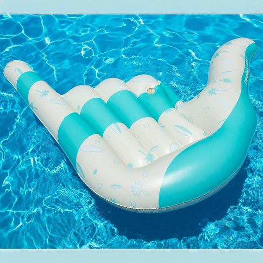 Leisure Swimming Pool Large Inflatable Floating Row Big Finger Blue and White Floating Row Customized