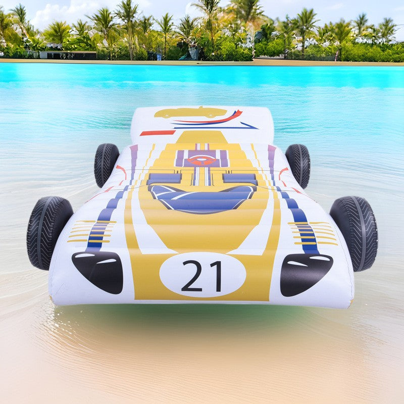 Thickened PVC Water Inflatable Floating Bed Series Racing Car Floating Bed Car Floating Row Floating Table