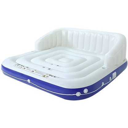 Water PVC Inflatable Toy, Inflatable Large Floating Row Thickened Outdoor Adult Inflatable Sunshade Floating Bed