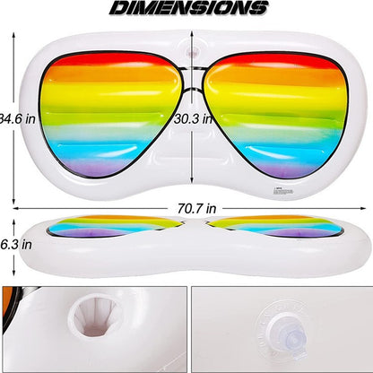 Glasses Shape Floating Water Mat