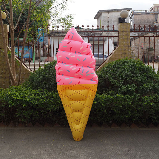 Supply PVC Inflatable Pink Ice Cream Floating Row Inflatable Donut Floating Row Water Floating Bed Swimming Float