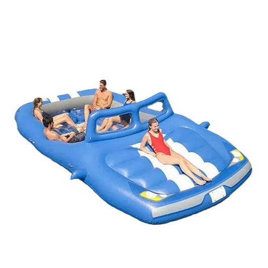 New adult water inflatable floating row 6 people inflatable island floating island large water party party inflatable toy